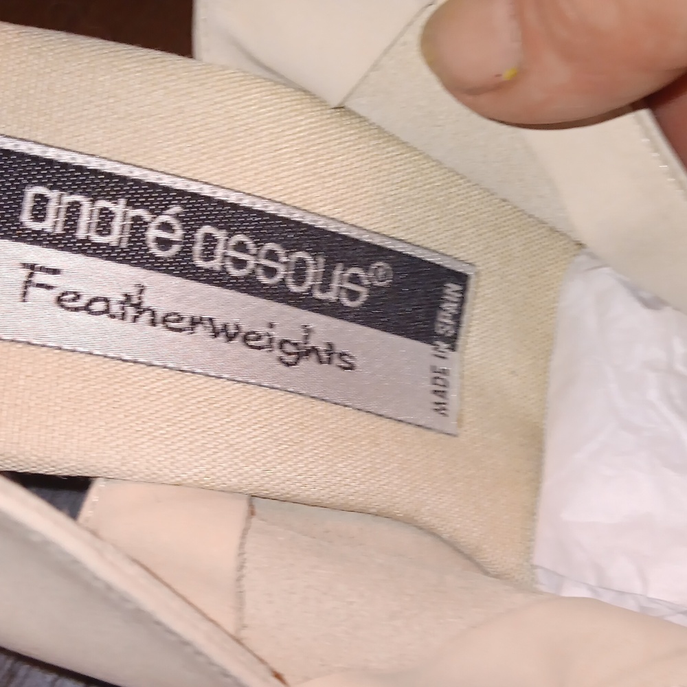 Andre Assous Cream Mules with Silver Buckle - Picture 2 of 3